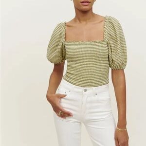 REFORMATION Marilyn Top - Puff Sleeve